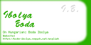 ibolya boda business card